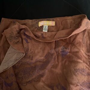Urban Outfitters Tan and Purple Patterned Skirt